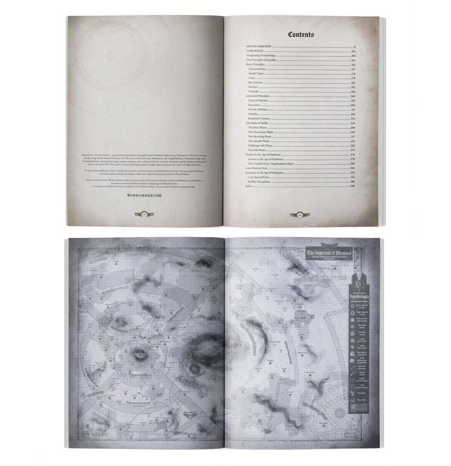 Warhammer HORUS HERESY AGE OF DARKNESS RULEBOOK Saturnine 3e Rulebook
