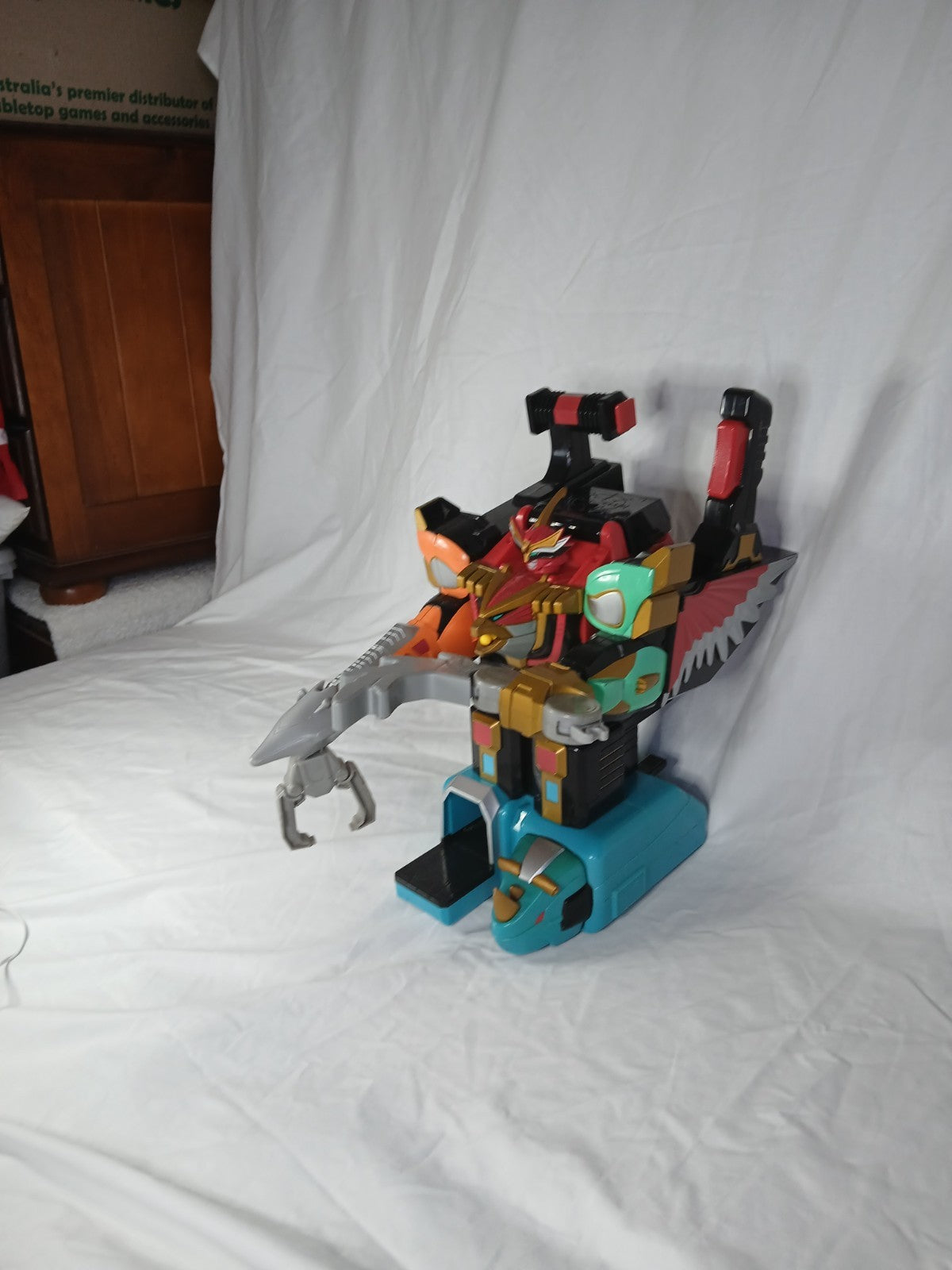 Bandai 2002 Large 12" Power Rangers Wild Force ISIS Command Megazord incomplete