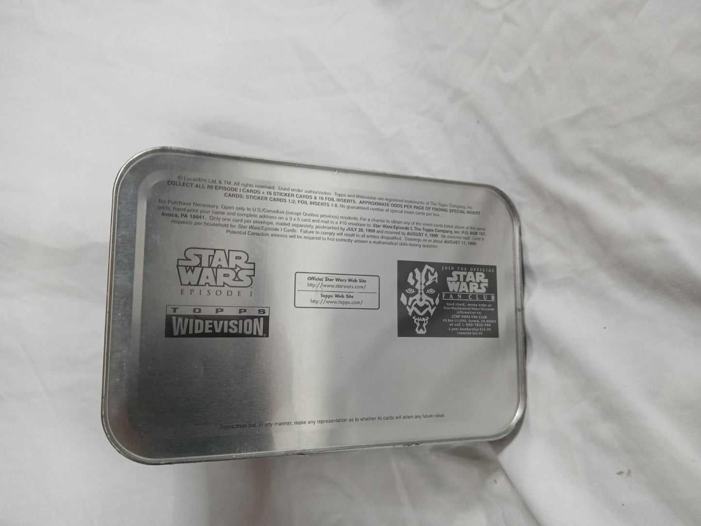 star wars episode 1 widevision tranding tin Padmé Amidala 1999