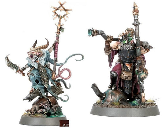 Warhammer Age of Sigmar Skaven Grey Seer and Warlock Engineer NOS