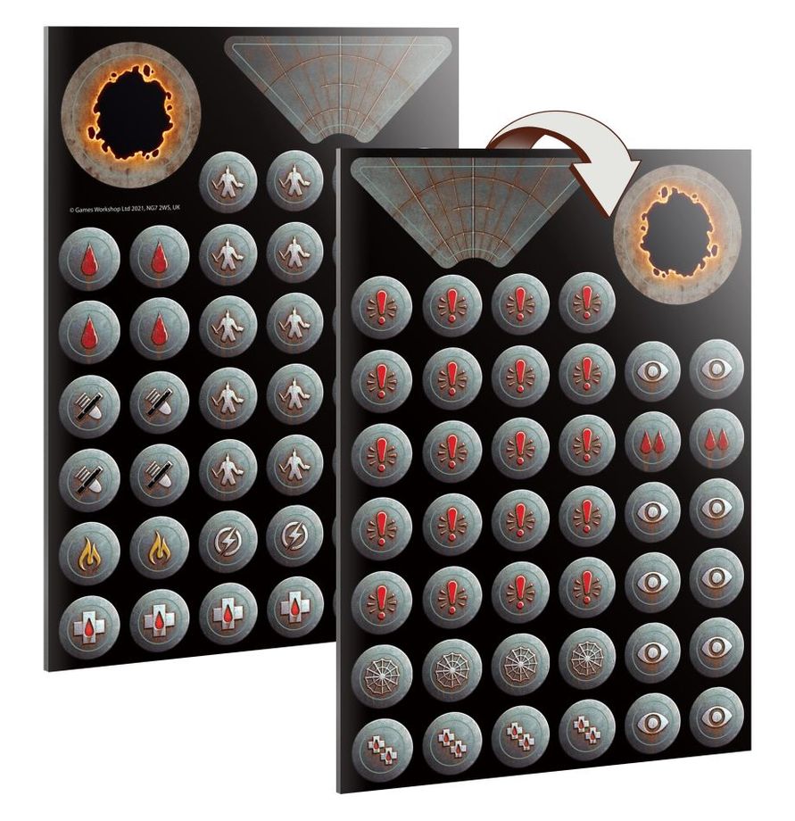 Necromunda hive war contents, rulebook, dice, tokens, cards, templates NO MODELS