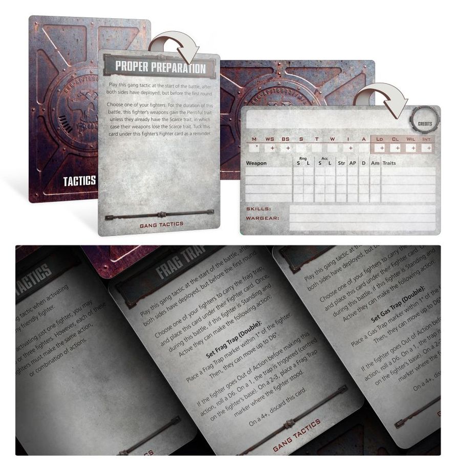 Necromunda hive war contents, rulebook, dice, tokens, cards, templates NO MODELS
